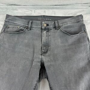 Mott&Bow Jeans Mens 31x30 Grey Denim Slim Stone Distressed Holes 5 Pocket